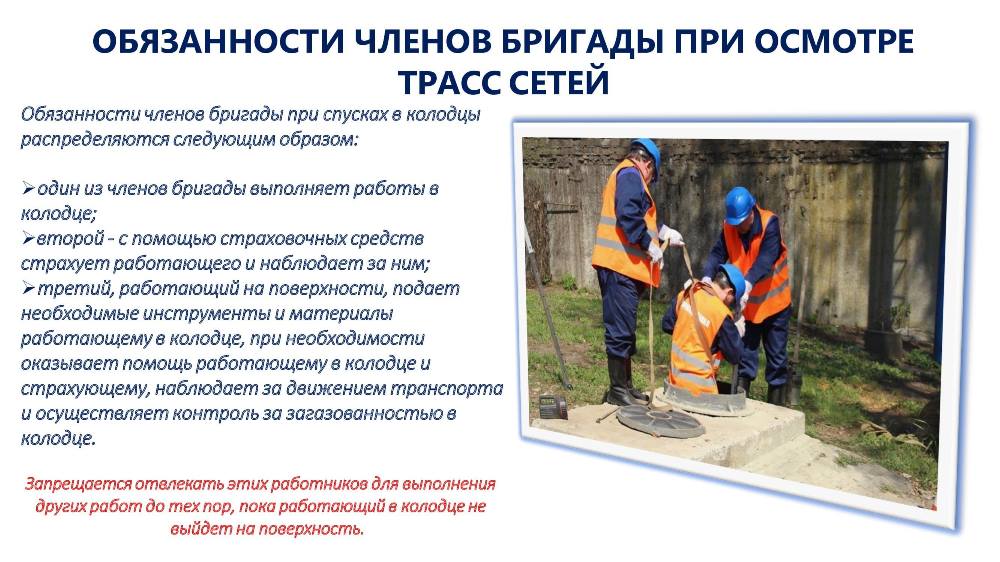 ПАМЯТКА ПРИ ВЫПОЛНЕНИИ РАБОТ В КОЛОДЦАХ